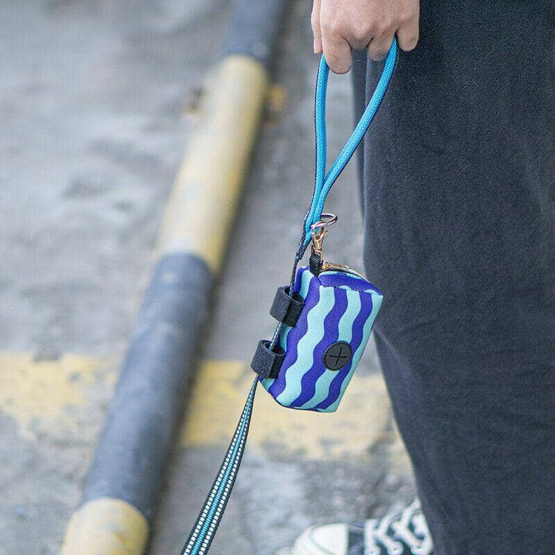 Dog Poop Bag Dispenser Pouch with Carabiner Clip - Purple - view 4