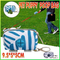 Dog Poop Bag Holder with Clip - Grey and White Print - view 2