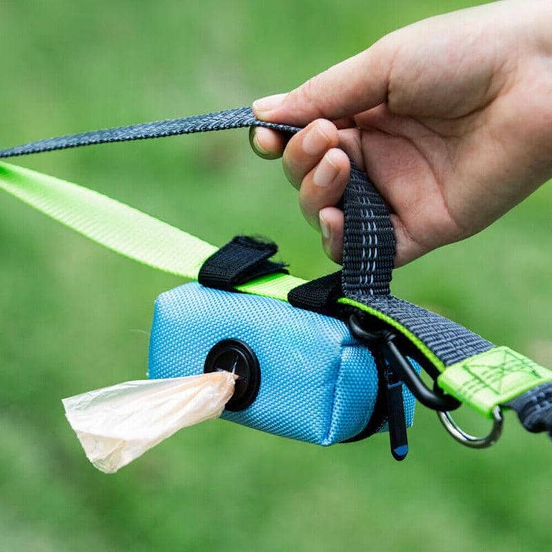 Dog Poop Bag Holder with Clip for Leash, Belt or Bag - Blue - view 5