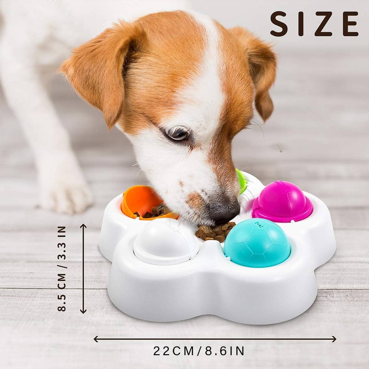 Dog Puzzle Feeder - Interactive Slow Feeder Bowl with 5 Removable Treat Cups - view 3