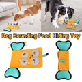 Dog Puzzle Toy with Hidden Treat Pockets, Food Dispensing Training Toy