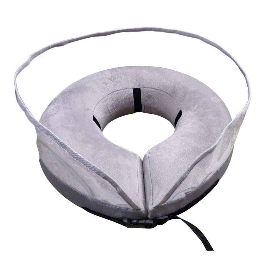 Dog Recovery Collar with Clear PVC Baffle - Grey, Large