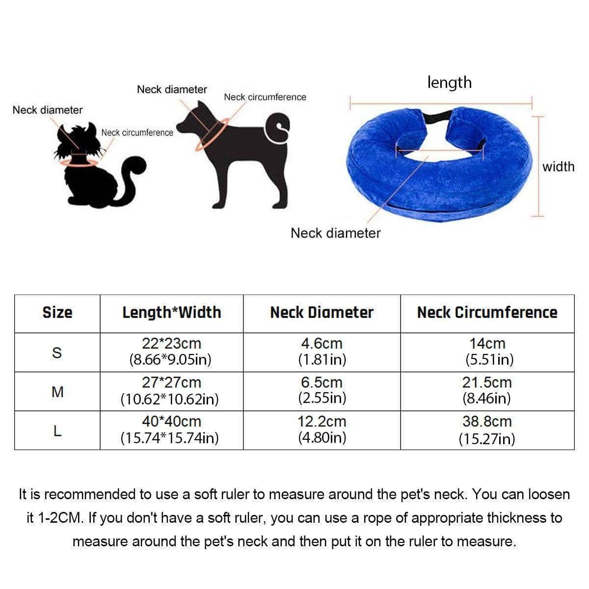Dog Recovery Collar with Clear PVC Baffle - Grey, Small - view 4