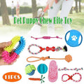 Dog Rope Toy Set - Cotton Rope Chew Toys for Puppies and Dogs, Pack of 11