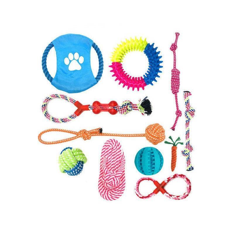 Dog Rope Toy Set - Cotton Rope Chew Toys for Puppies and Dogs, Pack of 11 - view 2