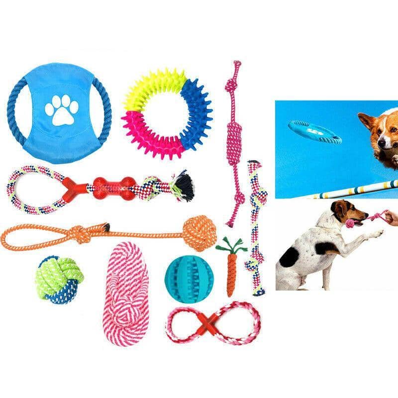 Dog Rope Toy Set - Cotton Rope Chew Toys for Puppies and Dogs, Pack of 11 - view 3