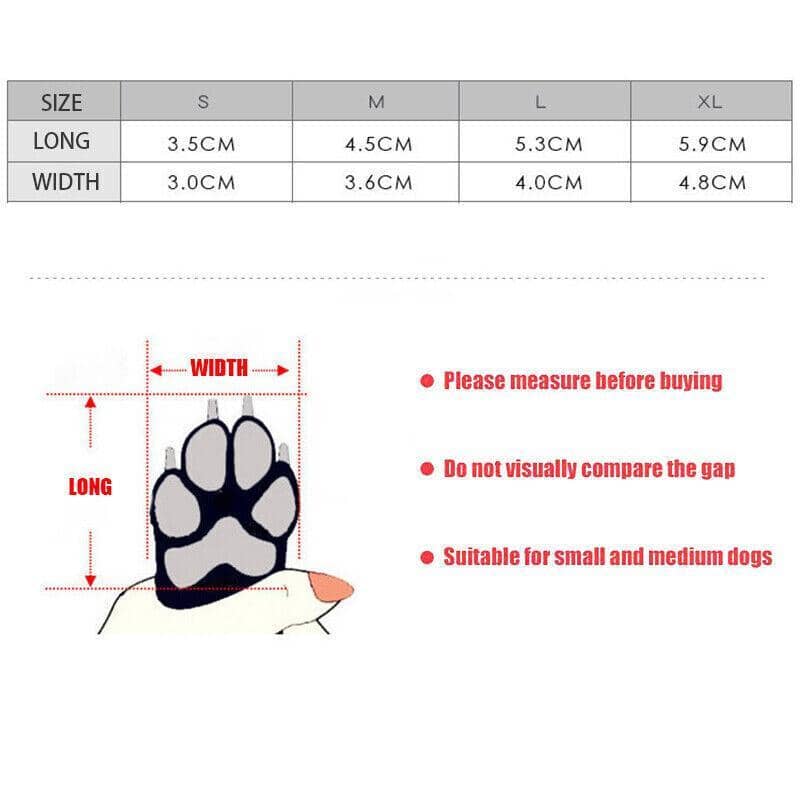 Dog Shoes with Non-Slip Rubber Soles - Rose Red, XL, Set of 4 - view 4