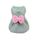 Dog Skirt Dress with Bow - Green, Size XL (Chest 52 cm, Back 40 cm)