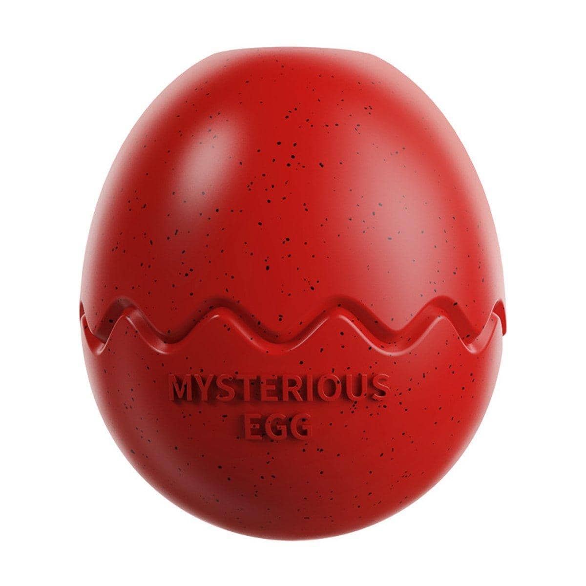 Dog Slow Feeder Toy Egg Shape Interactive Chew Snack Toy - Red