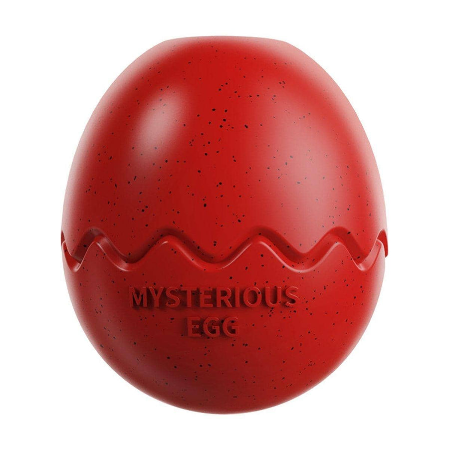 Dog Slow Feeder Toy Egg Shape Interactive Chew Snack Toy - Red