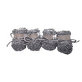 Dog Snow Boots, Warm Non-Slip Cotton Pet Shoes - Grey, Large (4.5 cm Wide x 5.5 cm Long)