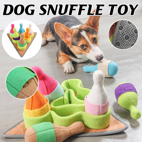 Dog Snuffle Chew Toy with Hidden Food Dispenser - Interactive Training Puzzle