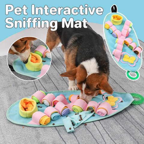 Dog Snuffle Mat Puzzle Toy for Smell Training and Feeding, 63 x 26 cm