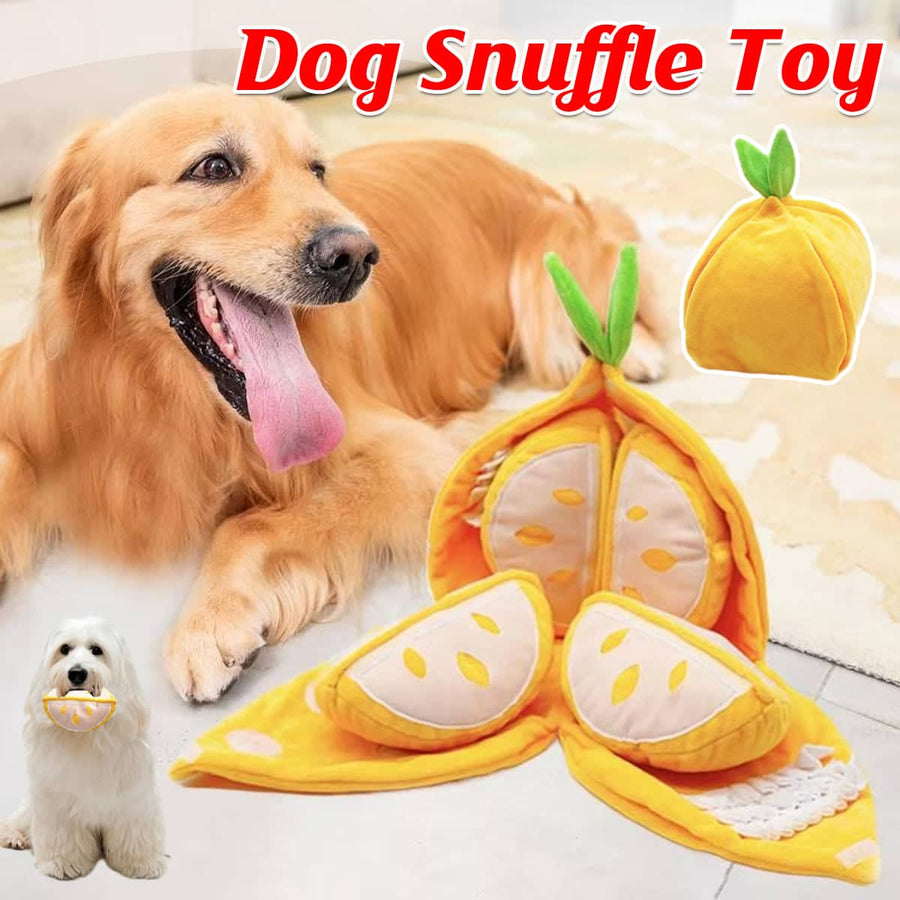 Dog Snuffle Toy Foraging Puzzle for Dogs and Cats - Yellow Fruit Design, 25 x 25 cm