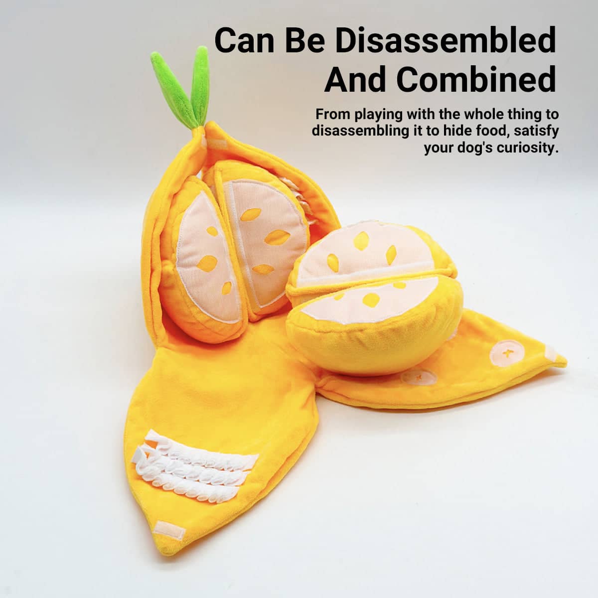 Dog Snuffle Toy Foraging Puzzle for Dogs and Cats - Yellow Fruit Design, 25 x 25 cm - view 4