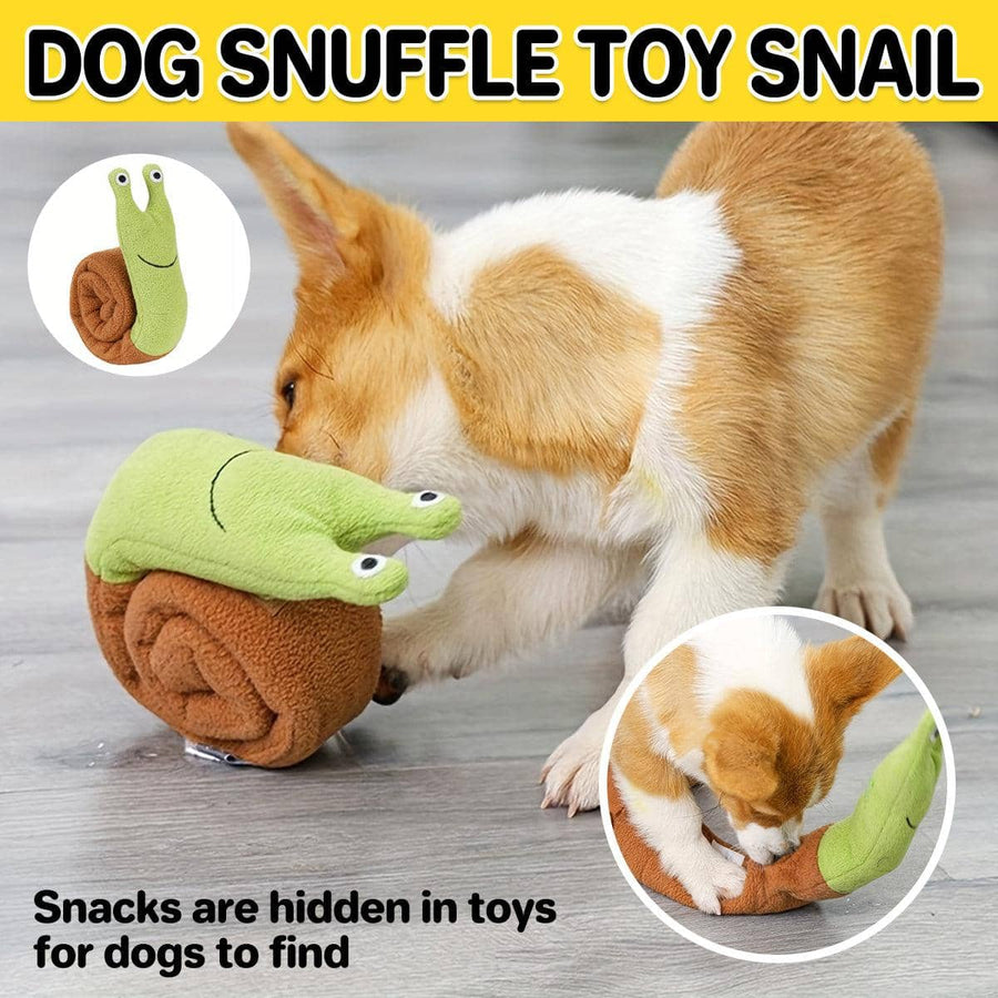Dog Snuffle Toy Snail Fleece Hide and Seek Slow Feeder