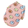 Dog Sweater - Pink Lion Print, XS (Chest 30 cm)