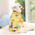 Dog Sweater - Yellow Giraffe Print, XS (Chest 30 cm) - view 4