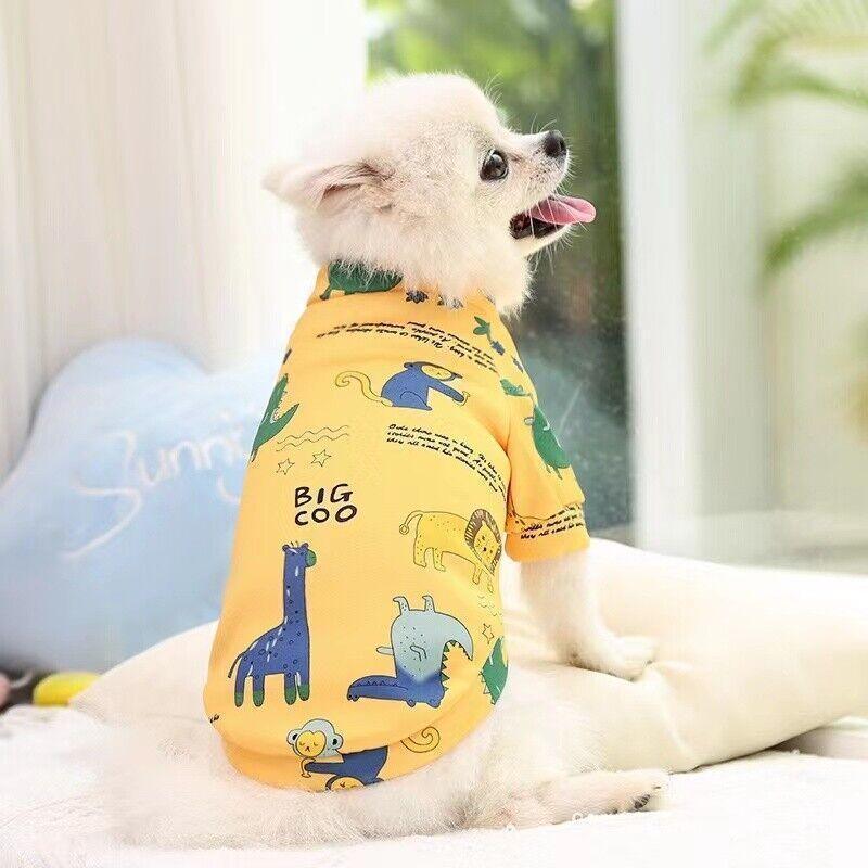 Dog Sweater - Yellow Giraffe Print, XS (Chest 30 cm) - view 4