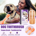 Dog Toothbrush and Tongue Brush Set with Protective Case