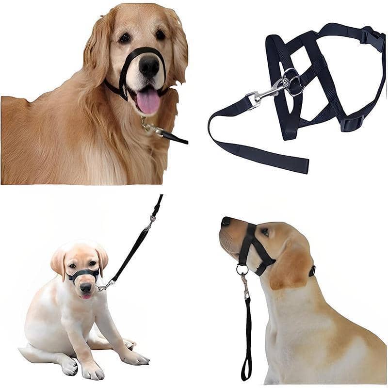 Dog Training Head Collar Halter, Stop Pulling - Pink, Size L (Neck 38-50 cm) - view 4