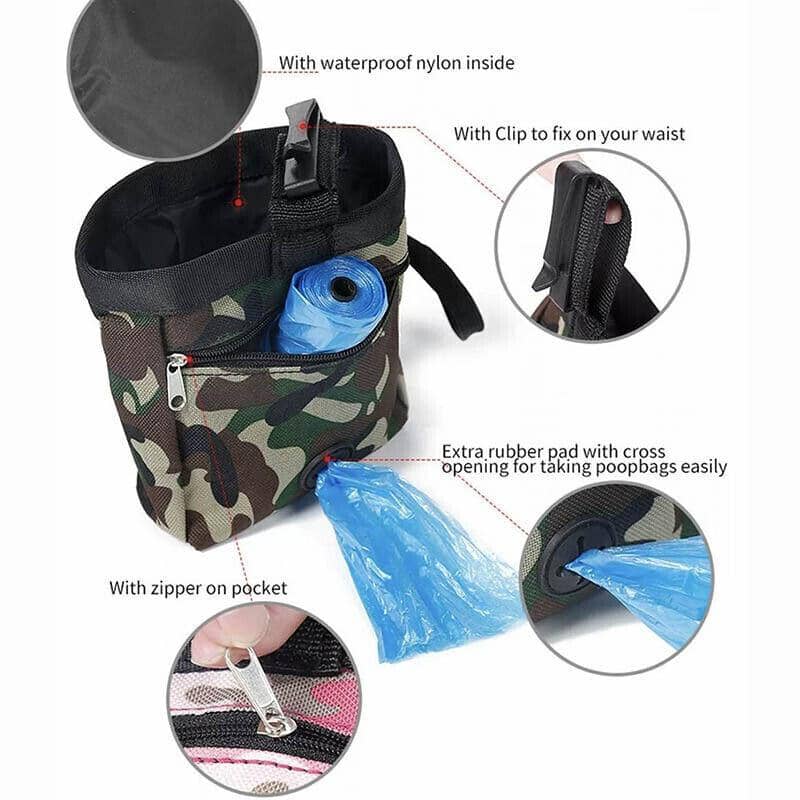 Dog Training Treat Pouch with Clip and Drawstring - Green - view 5