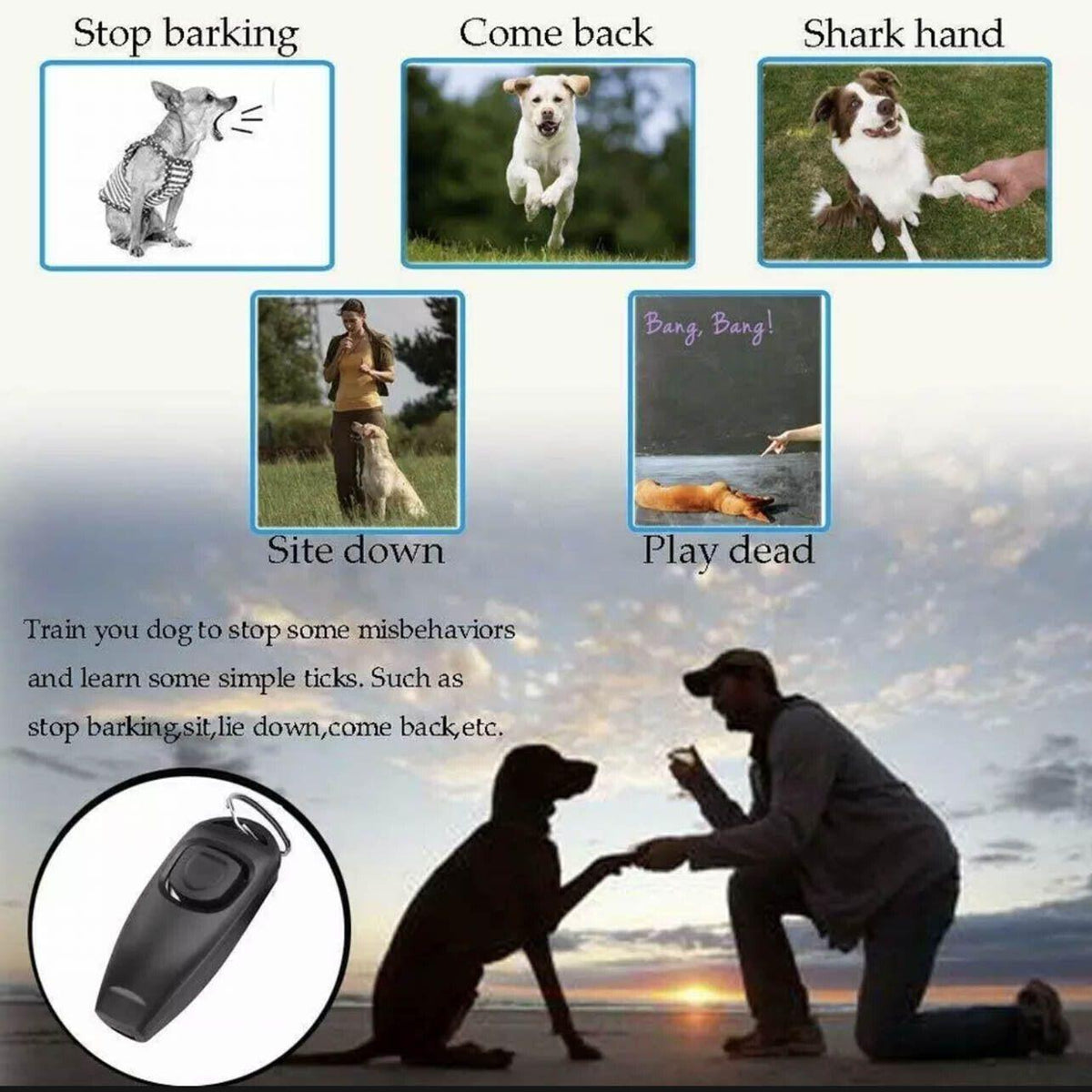 Dog Training Whistle and Clicker Combo - Pink - view 7