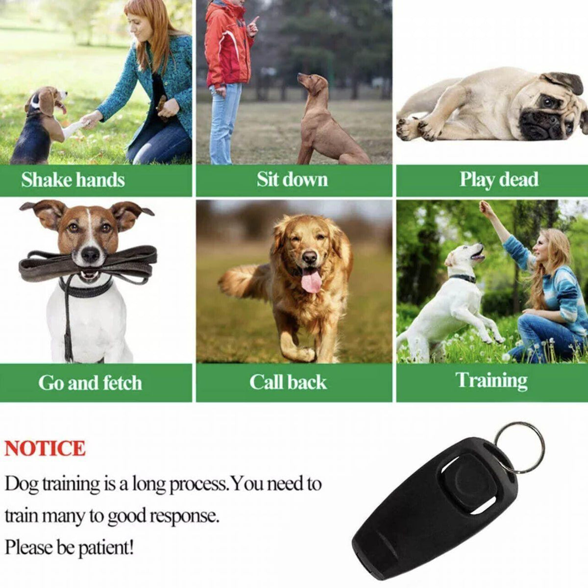 Dog Training Whistle and Clicker Combo - Pink - view 9