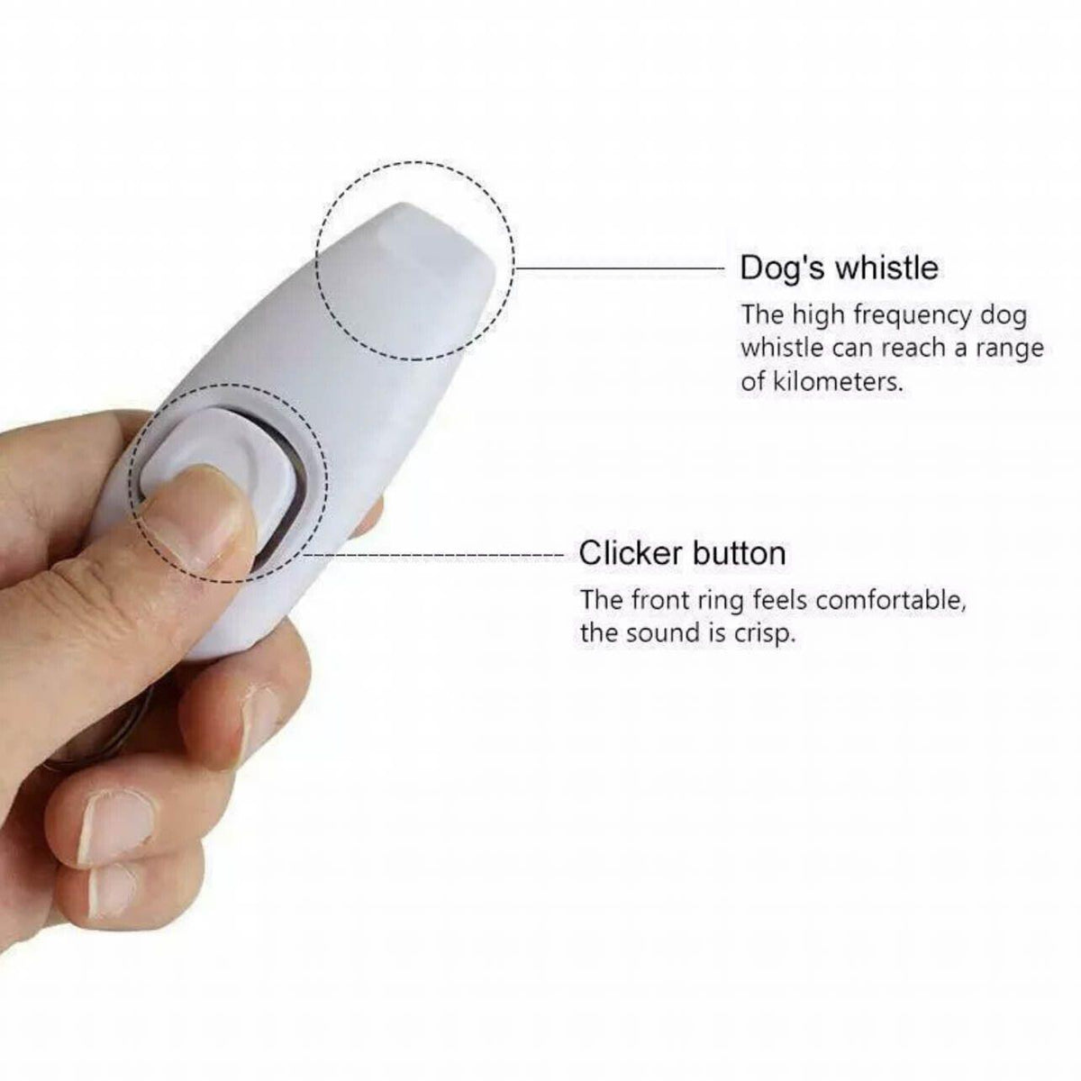 Dog Training Whistle and Clicker Combo - Sky Blue - view 5