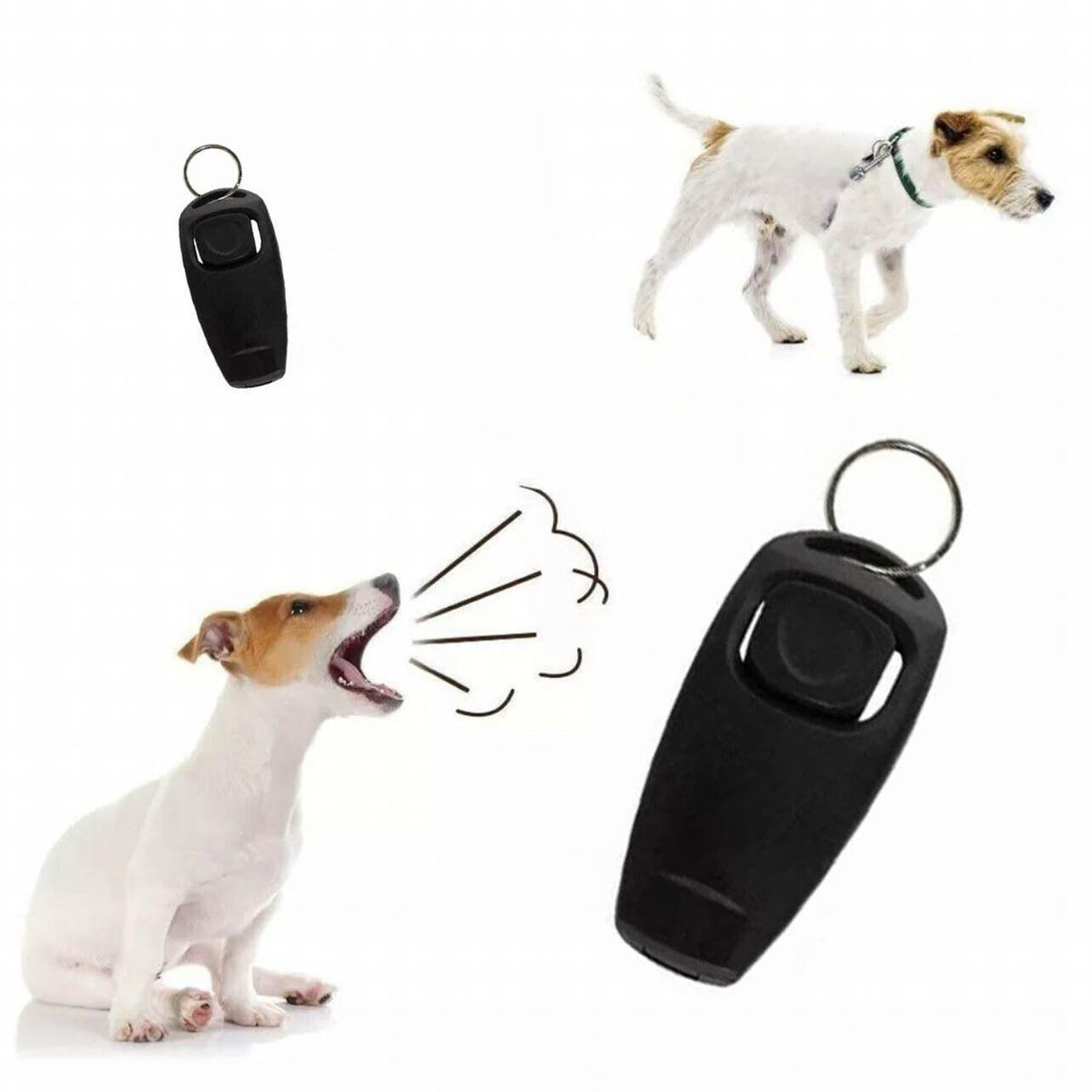 Dog Training Whistle and Clicker Combo - White - view 13