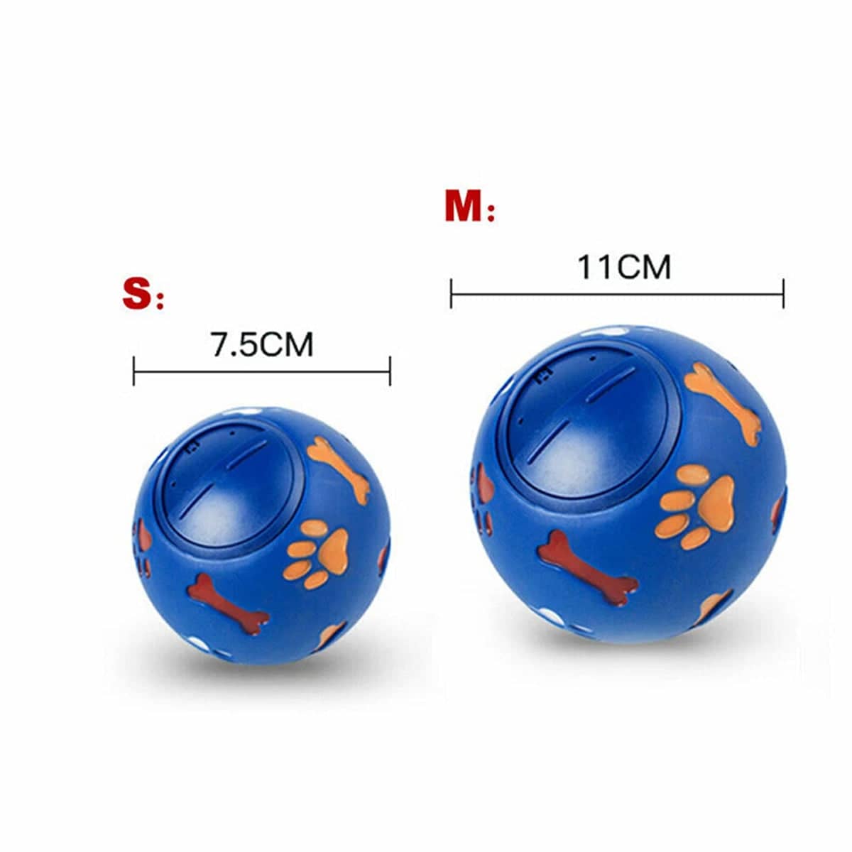 Dog Treat Ball Puzzle Feeder Toy for Mental Stimulation - Small (7.5cm), Blue - view 5