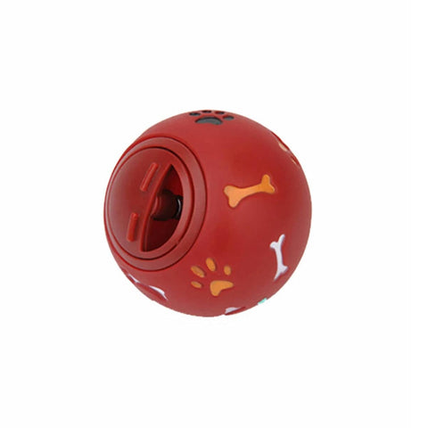 Dog Treat Ball Puzzle Feeder Toy for Mental Stimulation - Small (7.5cm), Red