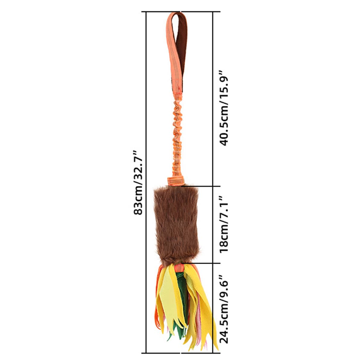 Dog Tug Rope Toy with Bungee Rope and Fleece Handle for Interactive Play - view 3