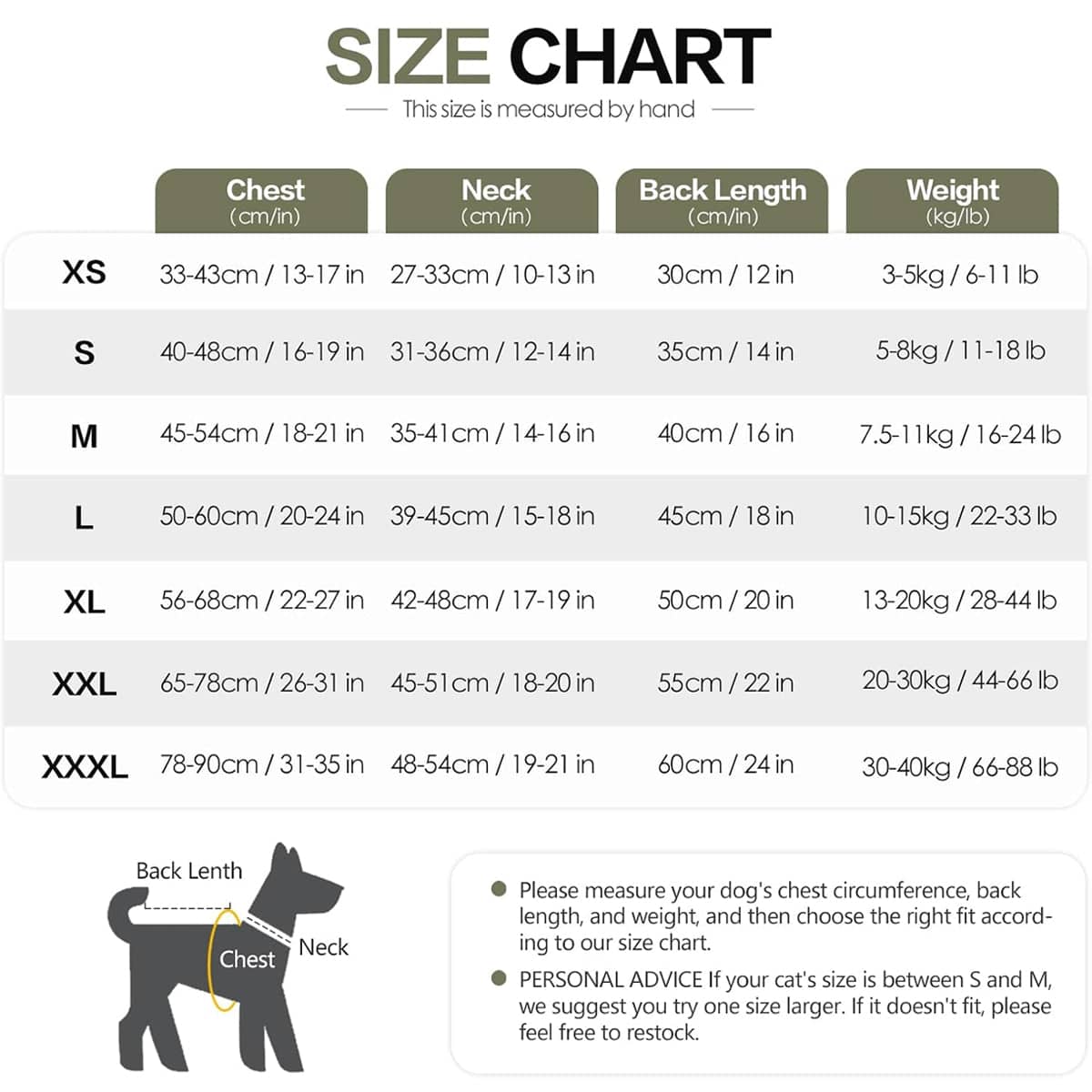 Dog Vest Jacket with Hood - Army Green, Size L (Chest 50-60 cm) - view 3