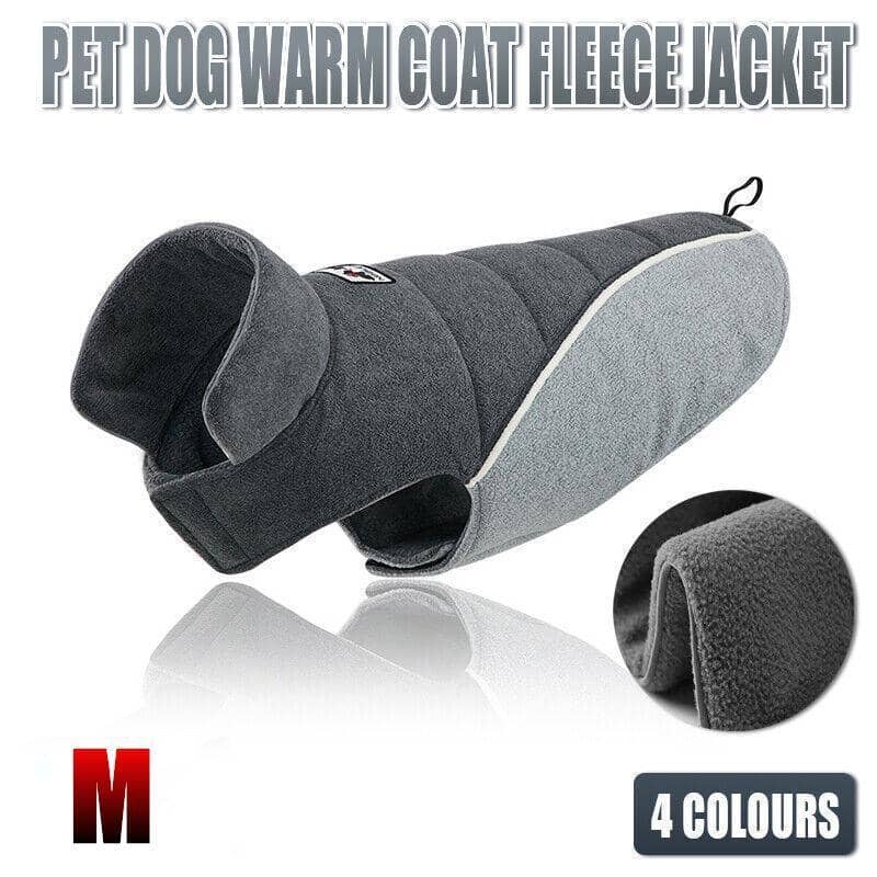 Dog Warm Fleece Coat, M (Chest 36-44 cm, Length 26 cm) - Green - view 2