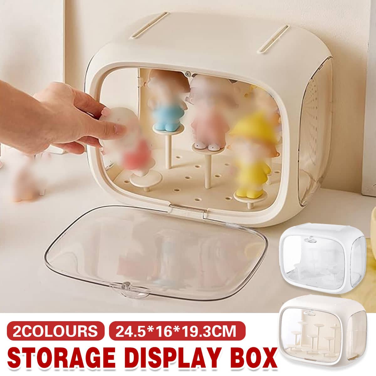 Doll Display Box with Capsule Design - White - view 2