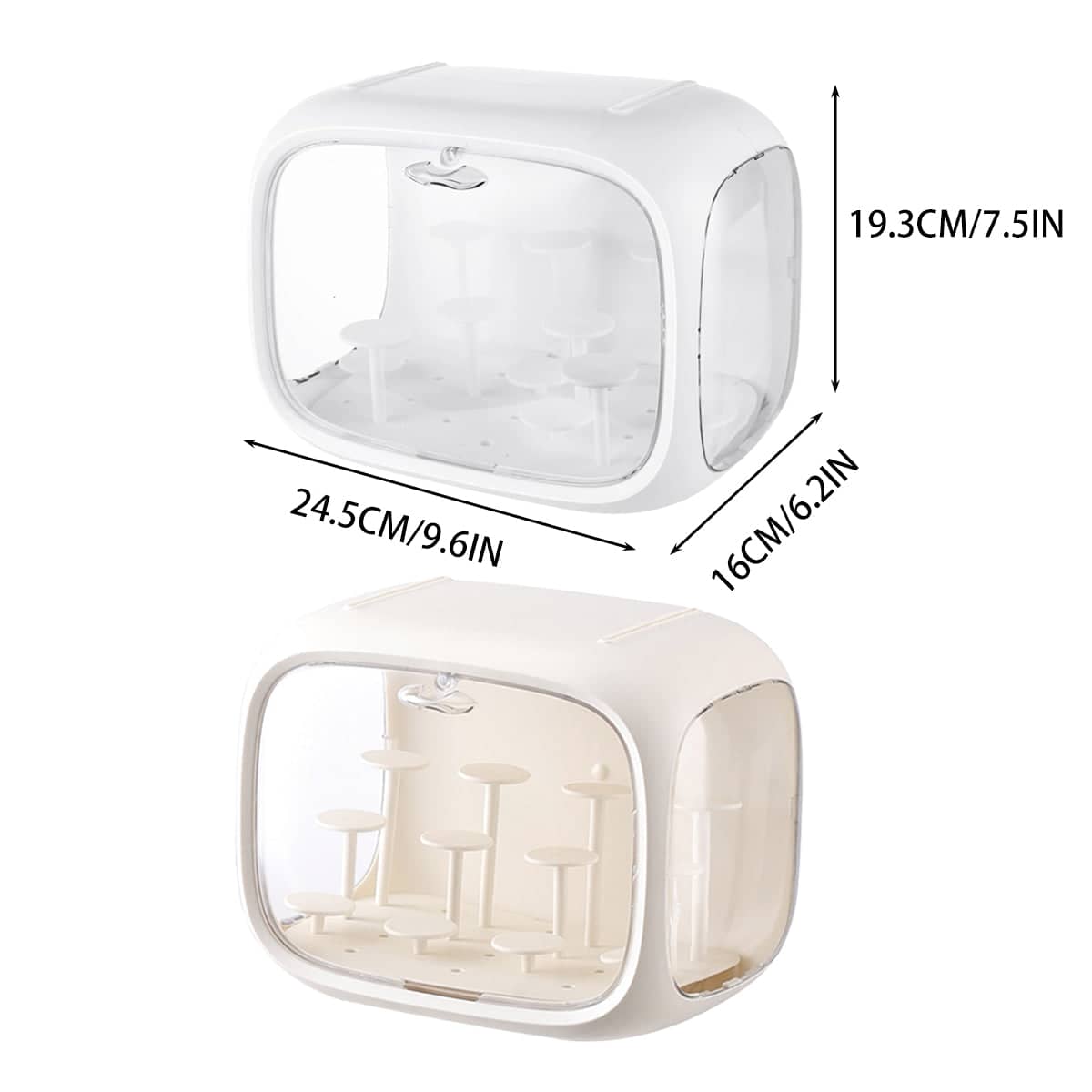 Doll Display Box with Capsule Design - White - view 4