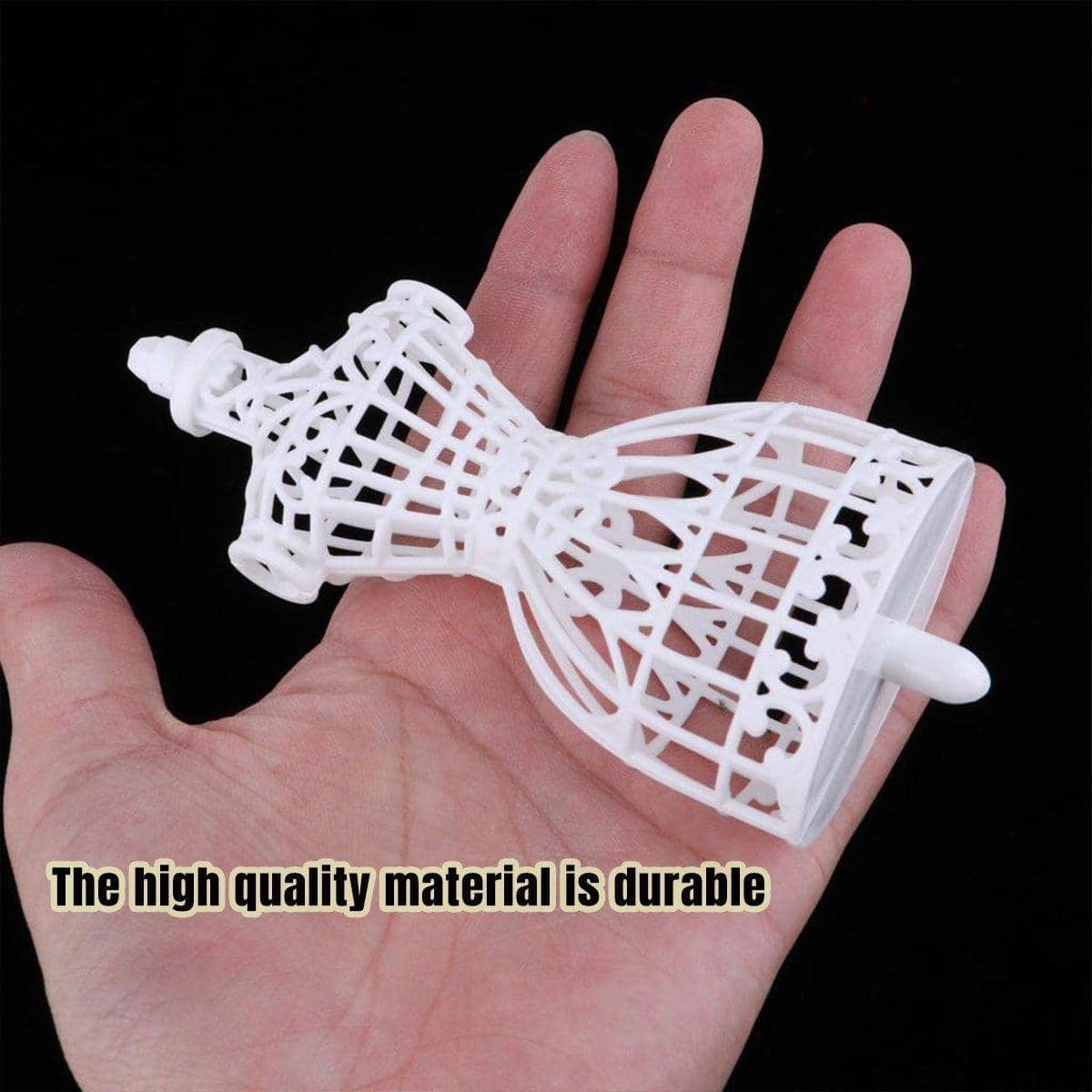 Doll Model Display Stand, Hollow Out Design, Pack of 10, White - view 5