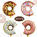 Donut Foil Balloon with Bite, 73 x 50 cm - Chocolate Icing with Yellow Sprinkles - view 2