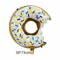 Donut Foil Balloon with Bite, 73 x 50 cm - Chocolate Icing with Yellow Sprinkles - view 4