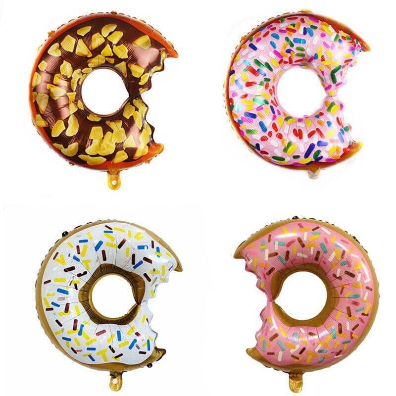 Donut Foil Balloon with Bite, 73 x 50 cm - Pink Icing with Sprinkles - view 5