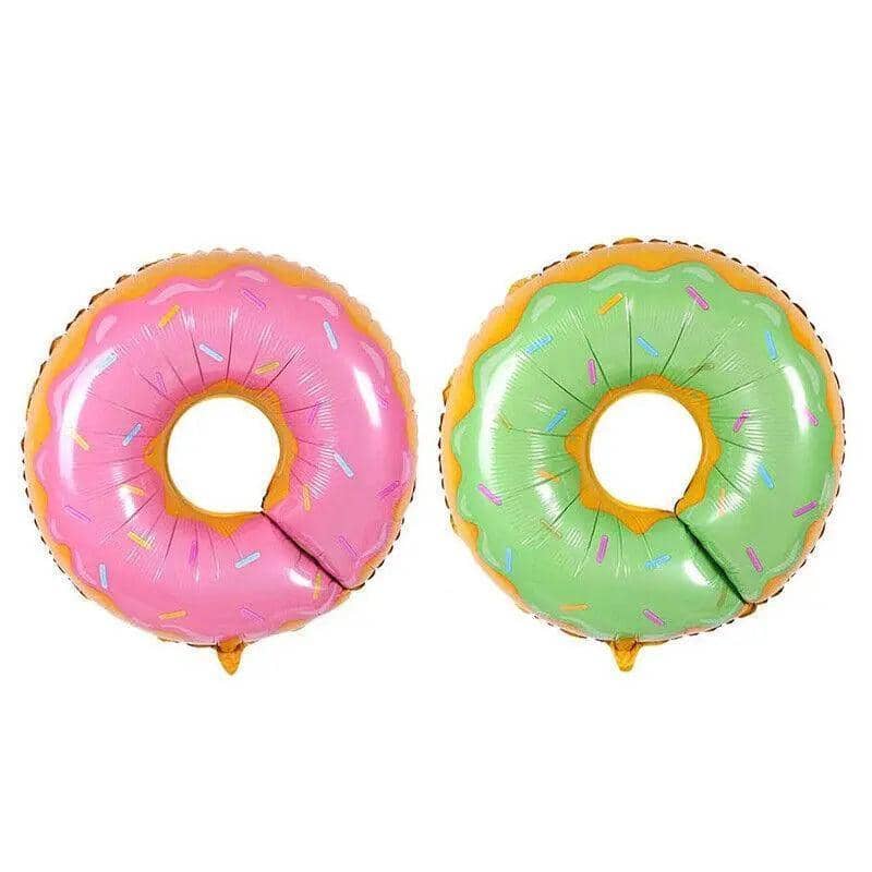 Donut Foil Balloon with Sprinkles, 75 x 70 cm - Pink and Green, Pack of 2