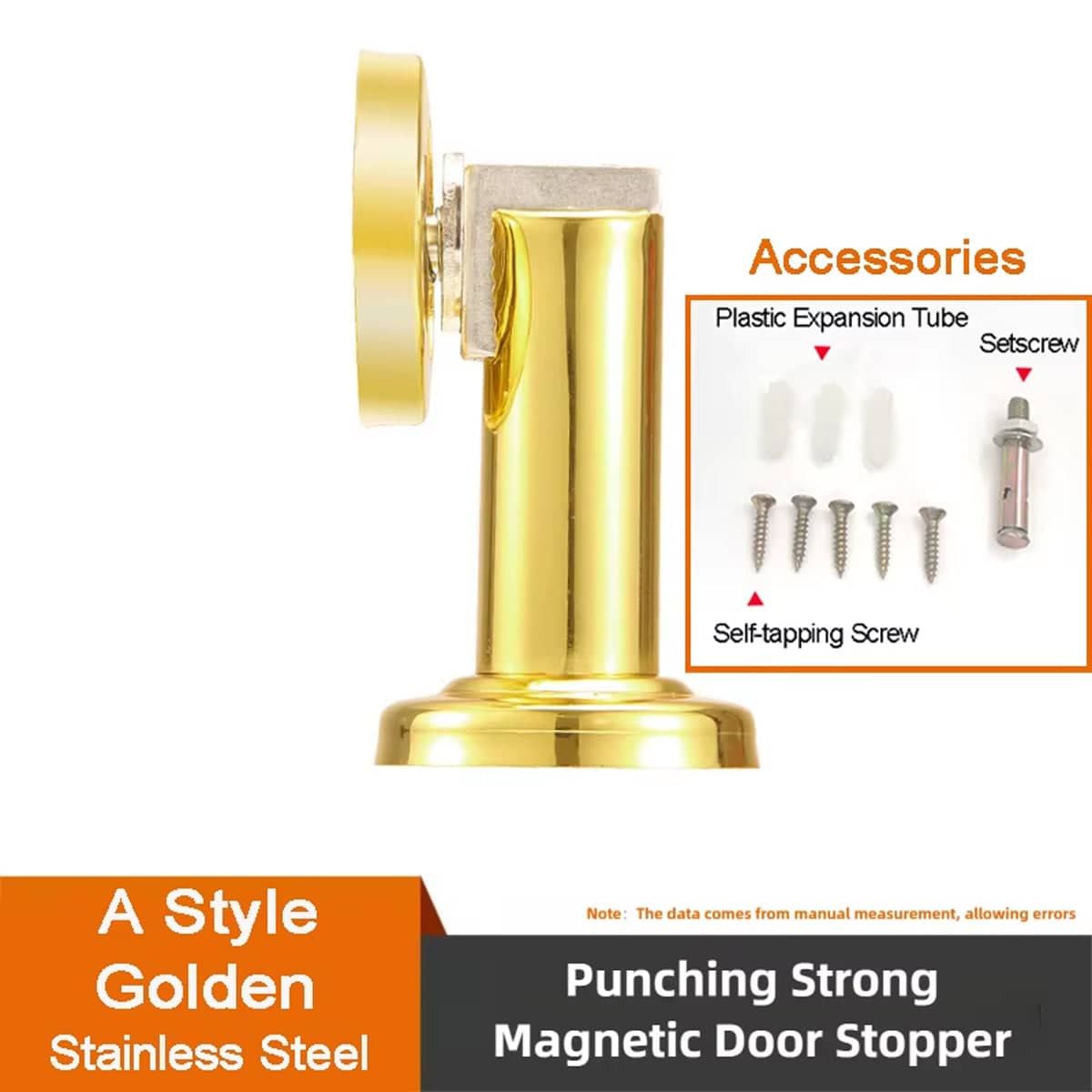 Door Stop Anti Collision Wall Door Retainer Suction Device - Gold - view 5