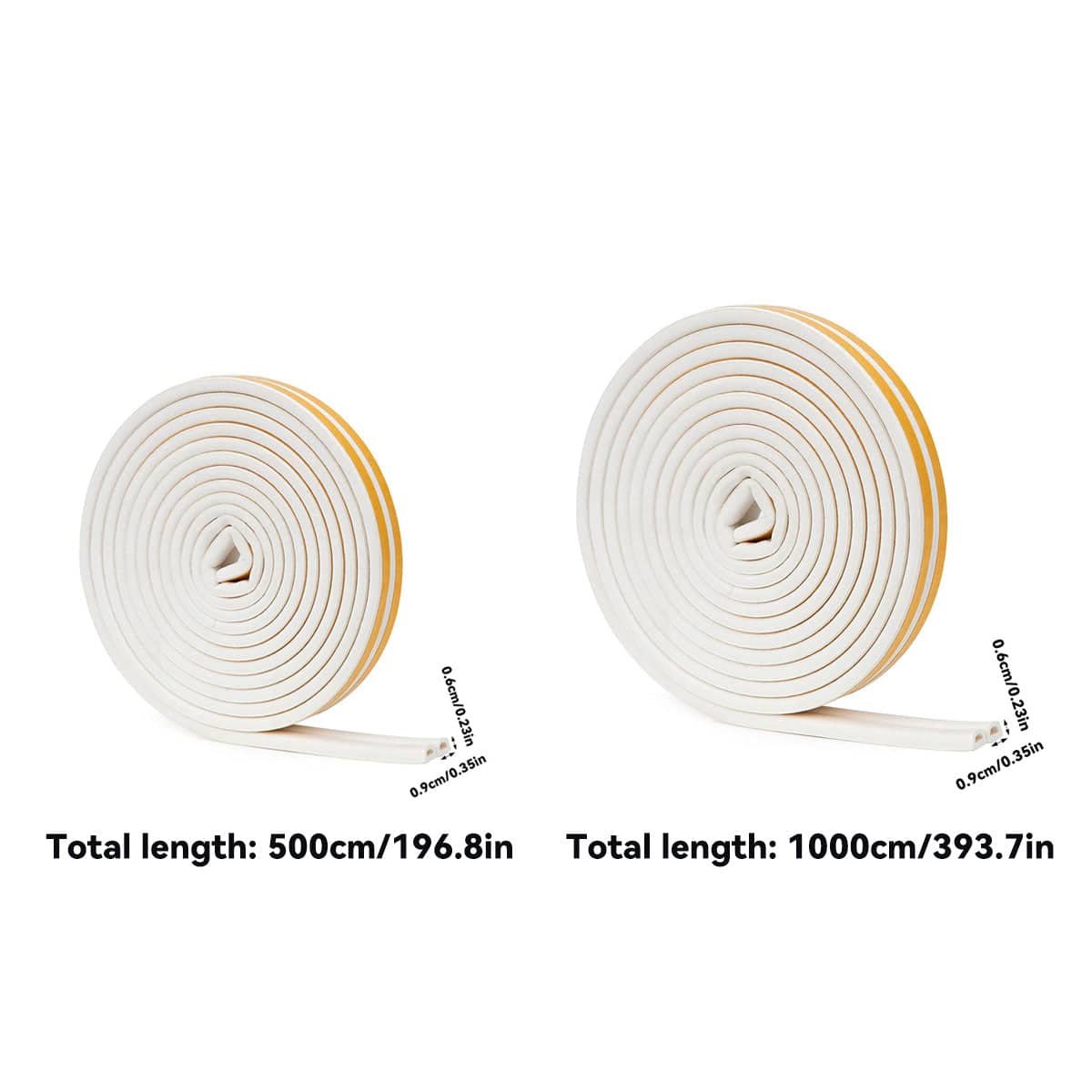 Door Window Sealing Strip 5 m Windproof Soundproof Insect Prevention Durable - White - view 4