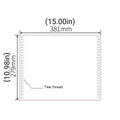 Dot Matrix Printer Paper 2000 Pages, 38.1 cm by 27.9 cm with Perforated Margins - view 3