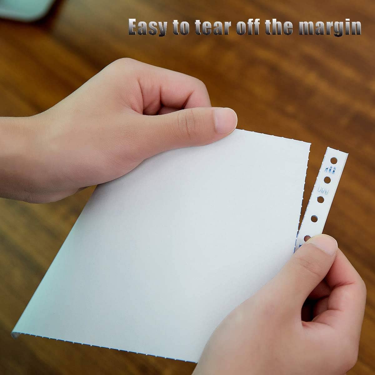 Dot Matrix Printer Paper 2000 Pages, 38.1 cm by 27.9 cm with Perforated Margins - view 4