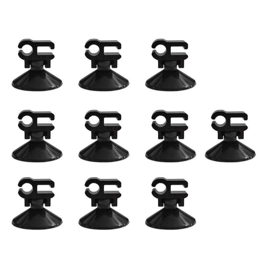 Double Buckle Aquarium Suction Cup Tube Holders - Small (6 mm Holder), Pack of 10