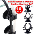 Double Buckle Aquarium Suction Cup Tube Holders - Small (6 mm Holder), Pack of 10 - view 2