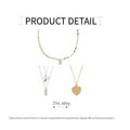 Double Chain Pendant Necklace for Women - Silver Tone Scissors and Ruler Charms - view 4