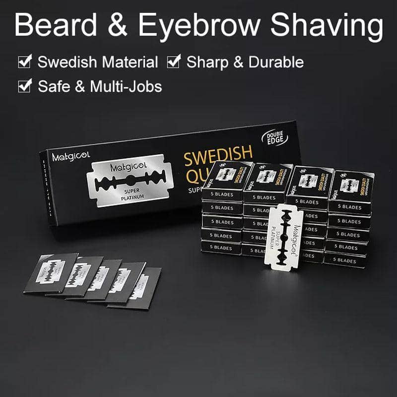 Double Edge Safety Razor Blades Super Stainless Steel for Shaving - Pack of 100 - view 5